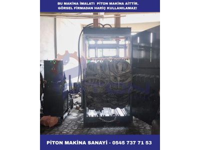PTX - Dikey Otomobil Lastik Balya Pres Makinesi